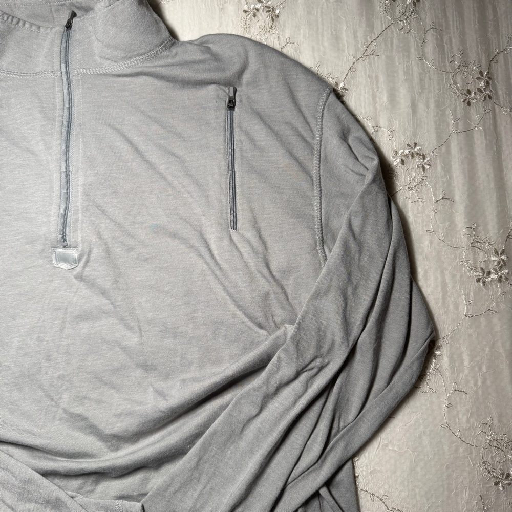 scottevest sev sj qzip gray long sleeve top quarter zip – size large - Picture 3 of 5